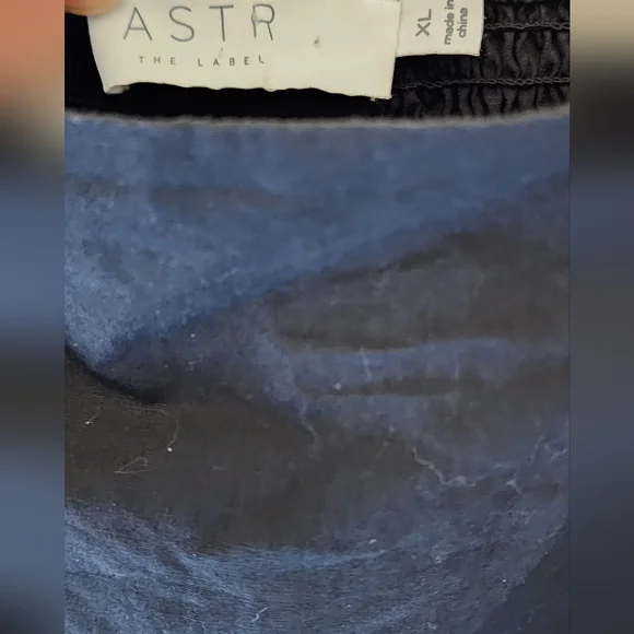 ASTR the Label Black Cotton Poplin Tiered Puff Short Sleeve Midi Dress Size XL - Picture 8 of 12